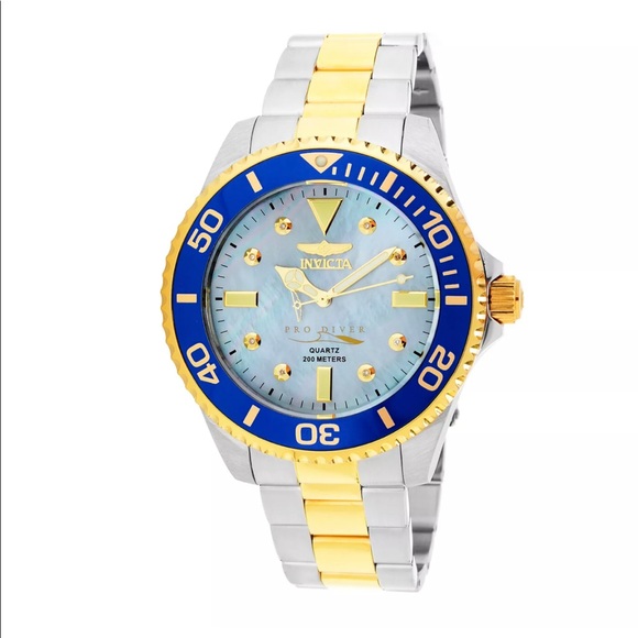Invicta Diver Quartz Diamond Accented Men’s Watch - Picture 1 of 3